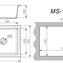 Мойка кухонная MS-12 (780х495) в Нягани - nyagan.mebel24.online | фото 3