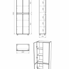 Пенал напольный 60 Норма без ящика АЙСБЕРГ (DA1625P) в Нягани - nyagan.mebel24.online | фото 10