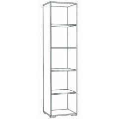 Пенал Ненси 400 (Венге/Белый глянец) в Нягани - nyagan.mebel24.online | фото 2