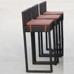 Плетеный барный стул Y390A-W63 Brown в Нягани - nyagan.mebel24.online | фото
