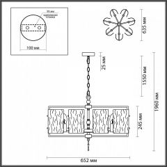 Подвесная люстра Odeon Light Elegante 4878/7 в Нягани - nyagan.mebel24.online | фото 4