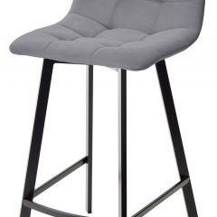 Полубарный стул CHILLI-QB SQUARE серый #27, велюр / черный каркас (H=66cm) М-City в Нягани - nyagan.mebel24.online | фото