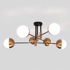 Потолочная люстра Eurosvet Nuvola 70129/6 латунь в Нягани - nyagan.mebel24.online | фото 2