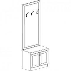 Шкаф для одежды открытый №620 "Инна" Денвер темный в Нягани - nyagan.mebel24.online | фото 3