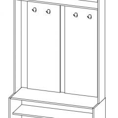 Прихожая Марица Модульная (ЯШ темный/ светлый) в Нягани - nyagan.mebel24.online | фото 4