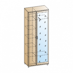 Прихожая Мелисса композиция 1 (Ясень Асахи) в Нягани - nyagan.mebel24.online | фото 2