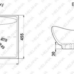 Раковина MELANA MLN-7211 в Нягани - nyagan.mebel24.online | фото 2