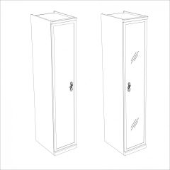 Шкаф 1-но ств с зеркалом Мишель в Нягани - nyagan.mebel24.online | фото