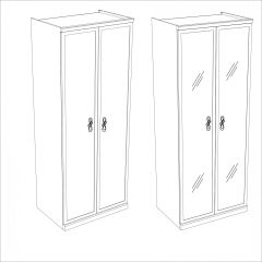 Шкаф 2-х ств с зеркалами Мишель в Нягани - nyagan.mebel24.online | фото