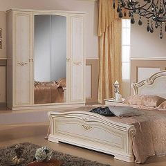 Шкаф 4-х дверный с зеркалами (08.244) Ирина (беж) в Нягани - nyagan.mebel24.online | фото 3