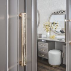 Шкаф 4-х ств с зеркалами Мокко (серый камень) в Нягани - nyagan.mebel24.online | фото 3