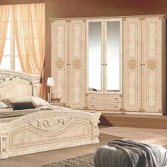 Шкаф 6-и дверный с зеркалами (02.146) Рома (беж) в Нягани - nyagan.mebel24.online | фото 3