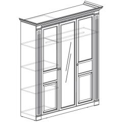 Шкаф 3-х дверный №180 "Лючия" Дуб оксфорд в Нягани - nyagan.mebel24.online | фото 2