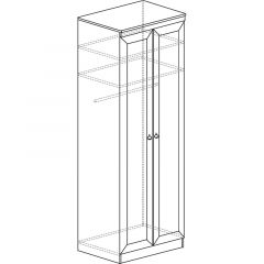 Шкаф для одежды №609 Инна Денвер темный в Нягани - nyagan.mebel24.online | фото 3