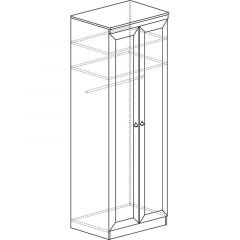Шкаф для одежды №609 "Инна" Денвер светлый (*без полок) в Нягани - nyagan.mebel24.online | фото 4