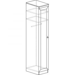 Шкаф для одежды №614 Инна Денвер темный в Нягани - nyagan.mebel24.online | фото 3