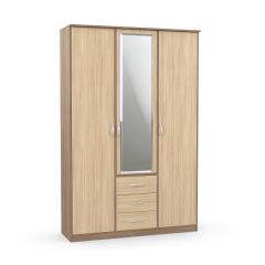 Шкаф комбинированный Дуэт Люкс с зеркалом в Нягани - nyagan.mebel24.online | фото 4