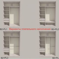 Шкаф-купе 1300 серии SILVER S3+S4+B2+PL4 (2 ящика+F обр.штанга) профиль «Серебро» в Нягани - nyagan.mebel24.online | фото 6