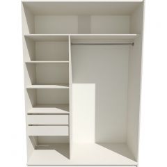 Шкаф-купе 1400 серии SOFT D1+D3+B2+PL1 (2 ящика+1штанга) профиль «Графит» в Нягани - nyagan.mebel24.online | фото 2
