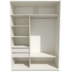 Шкаф-купе 1400 серии SOFT D6+D4+B2+PL2 (2 ящика+1штанга+1 полка) профиль «Капучино» в Нягани - nyagan.mebel24.online | фото 2