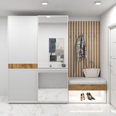 Шкаф-купе 1400 серии SOFT D6+D4+B2+PL2 (2 ящика+1штанга+1 полка) профиль «Капучино» в Нягани - nyagan.mebel24.online | фото 5