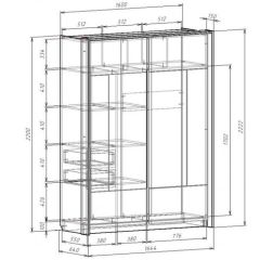 Шкаф-купе 1600 с плитой 22 мм ЛИБЕРТИ в Нягани - nyagan.mebel24.online | фото 4