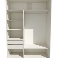 Шкаф-купе 1600 серии SOFT D6+D4+B2+PL2 (2 ящика+1штанга+1 полка) профиль «Капучино» в Нягани - nyagan.mebel24.online | фото 3