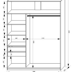 Шкаф-купе 1800 серии SOFT D1+D3+B2+PL1 (2 ящика+1штанга) профиль «Графит» в Нягани - nyagan.mebel24.online | фото 3