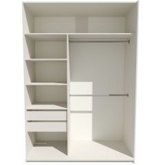 Шкаф-купе 1800 серии SOFT D6+D6+B2+PL3 (2 ящика+2штанги) профиль «Капучино» в Нягани - nyagan.mebel24.online | фото 2