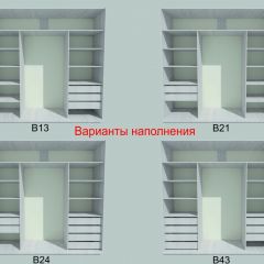 Шкаф-купе 1950 серии SILVER S4+S1+S4 B22+PL4 (по 2 ящика лев/прав+F обр.штанга) профиль «Серебро» в Нягани - nyagan.mebel24.online | фото 5