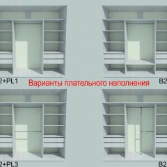 Шкаф-купе 1950 серии SILVER S7+S1+S7Z B22+PL1 (по 2 ящика лев/прав+1штанга) профиль «Серебро» в Нягани - nyagan.mebel24.online | фото 6