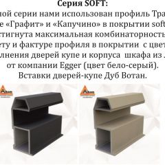Шкаф-купе 2400 серии SOFT D2+D7+D3+B22+PL2 (по 2 ящика лев/прав+1штанга+1полка) профиль «Графит» в Нягани - nyagan.mebel24.online | фото 12