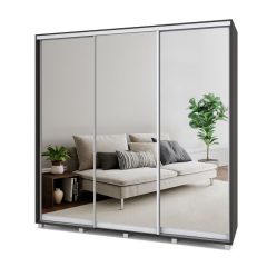 МАРТИН Шкаф-купе с зеркалами Венге (2200*450) М423 в Нягани - nyagan.mebel24.online | фото