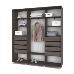 МАРТИН Шкаф-купе с зеркалом Анкор темный (2200*450) М422 в Нягани - nyagan.mebel24.online | фото 4