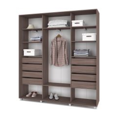 МАРТИН Шкаф-купе Шимо темный (2200*450) М421 в Нягани - nyagan.mebel24.online | фото 4