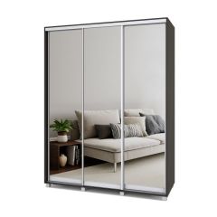 РОЛАНД Шкаф-купе с зеркалами Венге (450*1700) Р473 в Нягани - nyagan.mebel24.online | фото