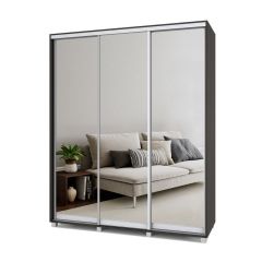 РОЛАНД Шкаф-купе с зеркалами Венге (450*1800) Р483 в Нягани - nyagan.mebel24.online | фото