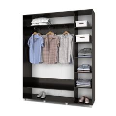 РОЛАНД Шкаф-купе с зеркалами Венге (450*1800) Р483 в Нягани - nyagan.mebel24.online | фото 2