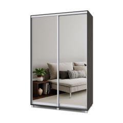 РОЛАНД Шкаф-купе с зеркалами Венге (600*1400) Р643 в Нягани - nyagan.mebel24.online | фото