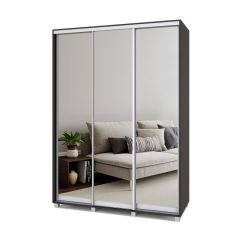 РОЛАНД Шкаф-купе с зеркалами Венге (600*1700) Р673 в Нягани - nyagan.mebel24.online | фото