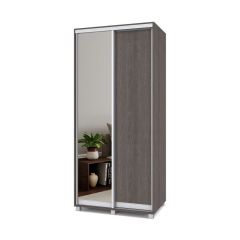 РОЛАНД Шкаф-купе с зеркалом Анкор темный (450*1000) Р402 в Нягани - nyagan.mebel24.online | фото 2