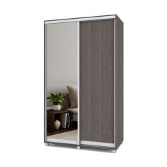 РОЛАНД Шкаф-купе с зеркалом Анкор темный (450*1300) Р432 в Нягани - nyagan.mebel24.online | фото