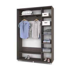 РОЛАНД Шкаф-купе с зеркалом Анкор темный (450*1500) Р452 в Нягани - nyagan.mebel24.online | фото 3