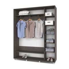 РОЛАНД Шкаф-купе с зеркалом Анкор темный (450*1800) Р482 в Нягани - nyagan.mebel24.online | фото 2