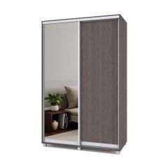 РОЛАНД Шкаф-купе с зеркалом Анкор темный (600*1400) Р642 в Нягани - nyagan.mebel24.online | фото