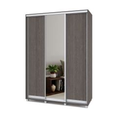 РОЛАНД Шкаф-купе с зеркалом Анкор темный (600*1600) Р662 в Нягани - nyagan.mebel24.online | фото
