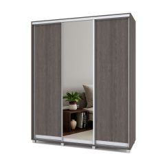 РОЛАНД Шкаф-купе с зеркалом Анкор темный (600*1800) Р682 в Нягани - nyagan.mebel24.online | фото