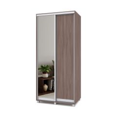 РОЛАНД Шкаф-купе с зеркалом Шимо темный (450*1000) Р402 в Нягани - nyagan.mebel24.online | фото 2