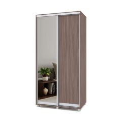 РОЛАНД Шкаф-купе с зеркалом Шимо темный (450*1100) Р412 в Нягани - nyagan.mebel24.online | фото 2