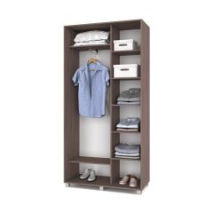 РОЛАНД Шкаф-купе с зеркалом Шимо темный (450*1100) Р412 в Нягани - nyagan.mebel24.online | фото 3